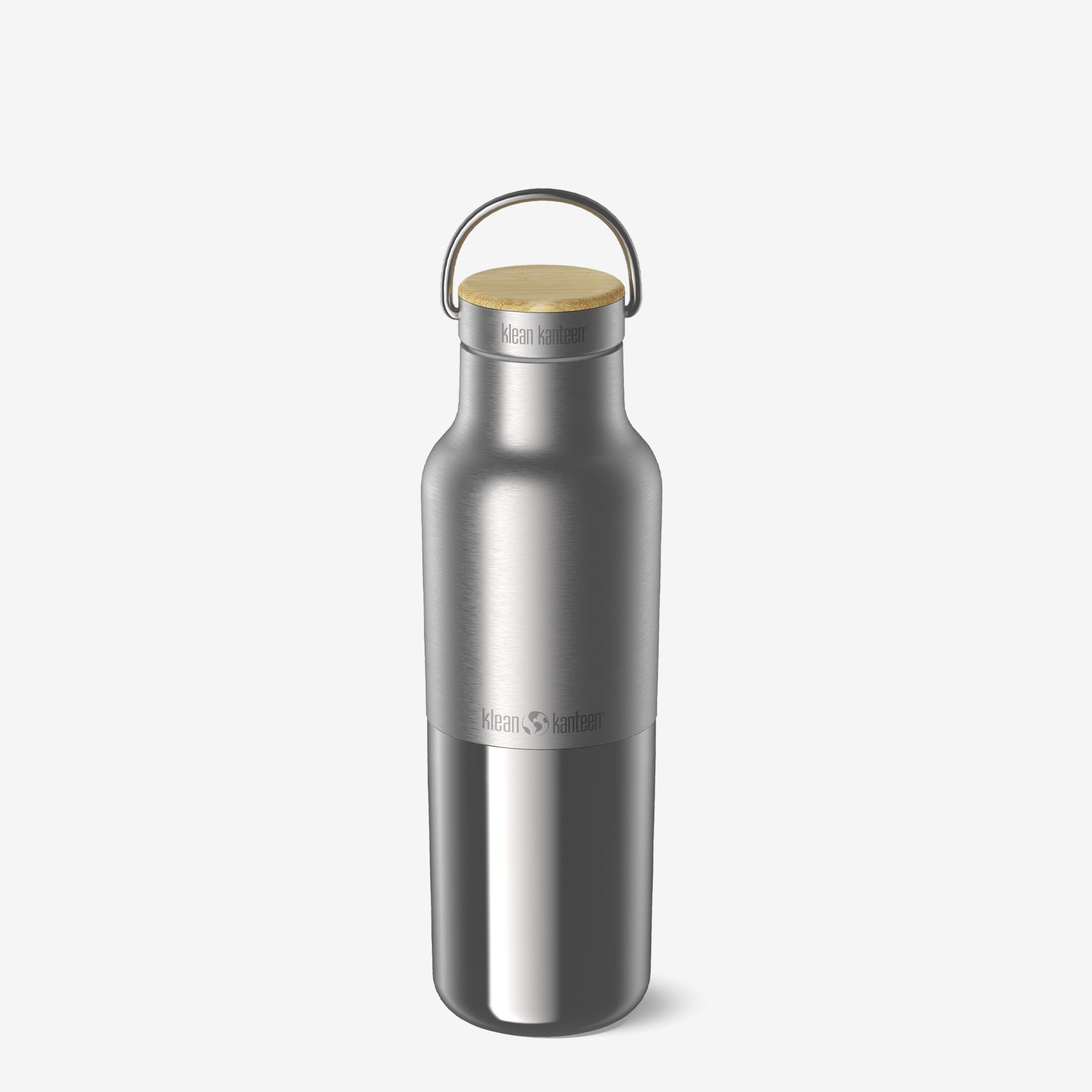 Plastic-Free Water Bottle, Bamboo Cap, Reflect 16oz (473ml