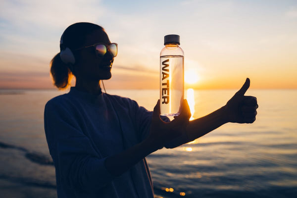 Glass is among the safest materials for water bottles.