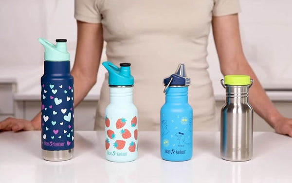 Different designs of water bottle for kids.