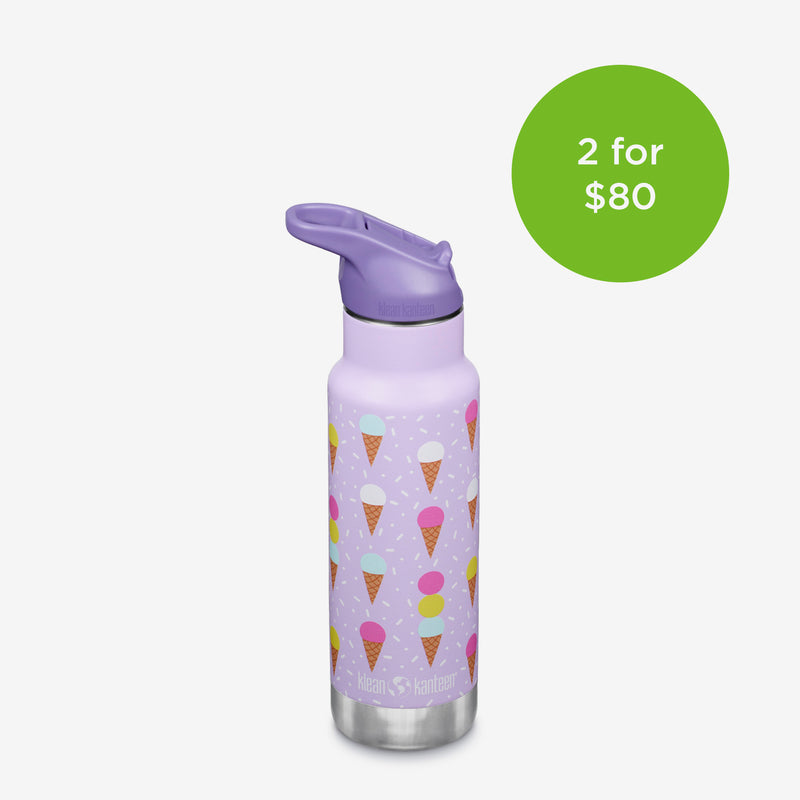 12 oz (355ml) Classic Kid's Insulated Water Bottle with Flip Seal Sport Cap