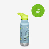12 oz (355ml) Classic Kid's Insulated Water Bottle with Flip Seal Sport Cap