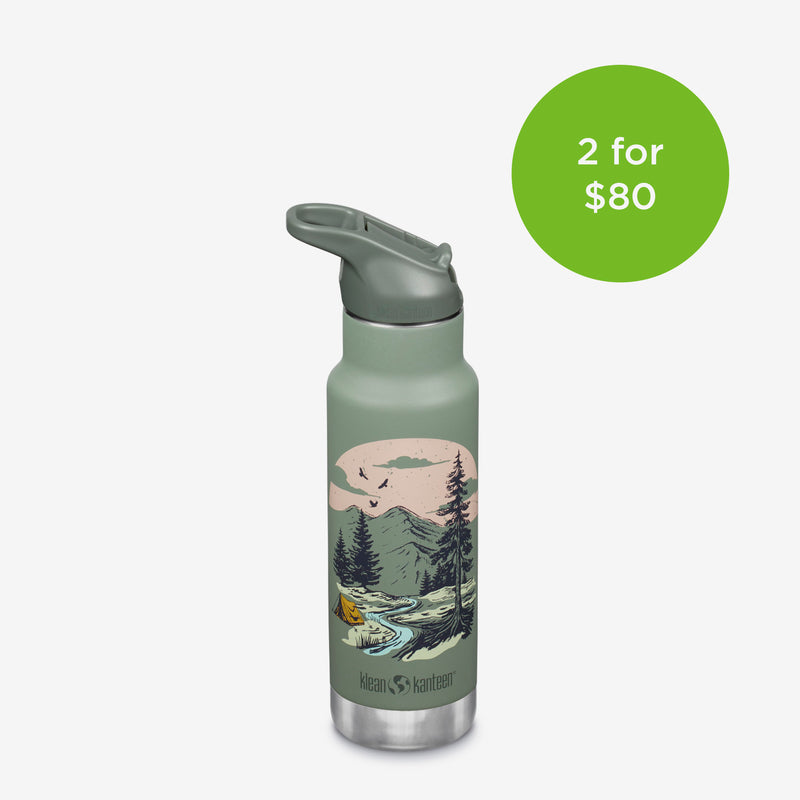 12 oz (355ml) Classic Kid's Insulated Water Bottle with Flip Seal Sport Cap