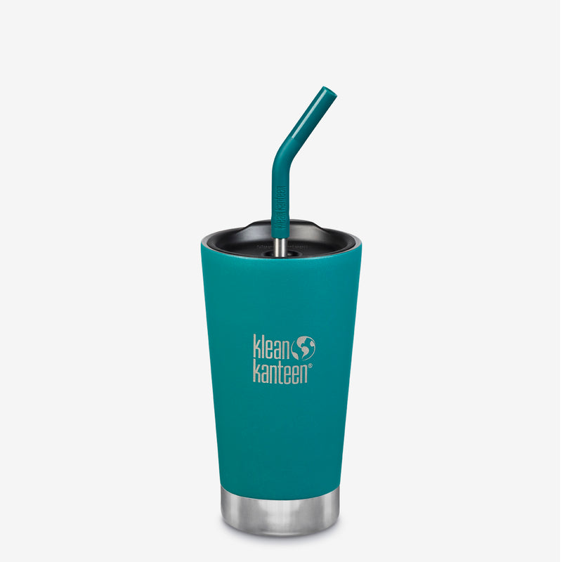 insulated tumbler with straw lid